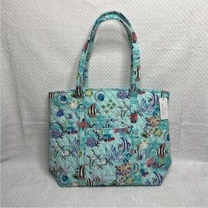 Vera Bradley Large Glenna Tote Bag Purse, Antilles Treasure Fish Sea Ocean NWT